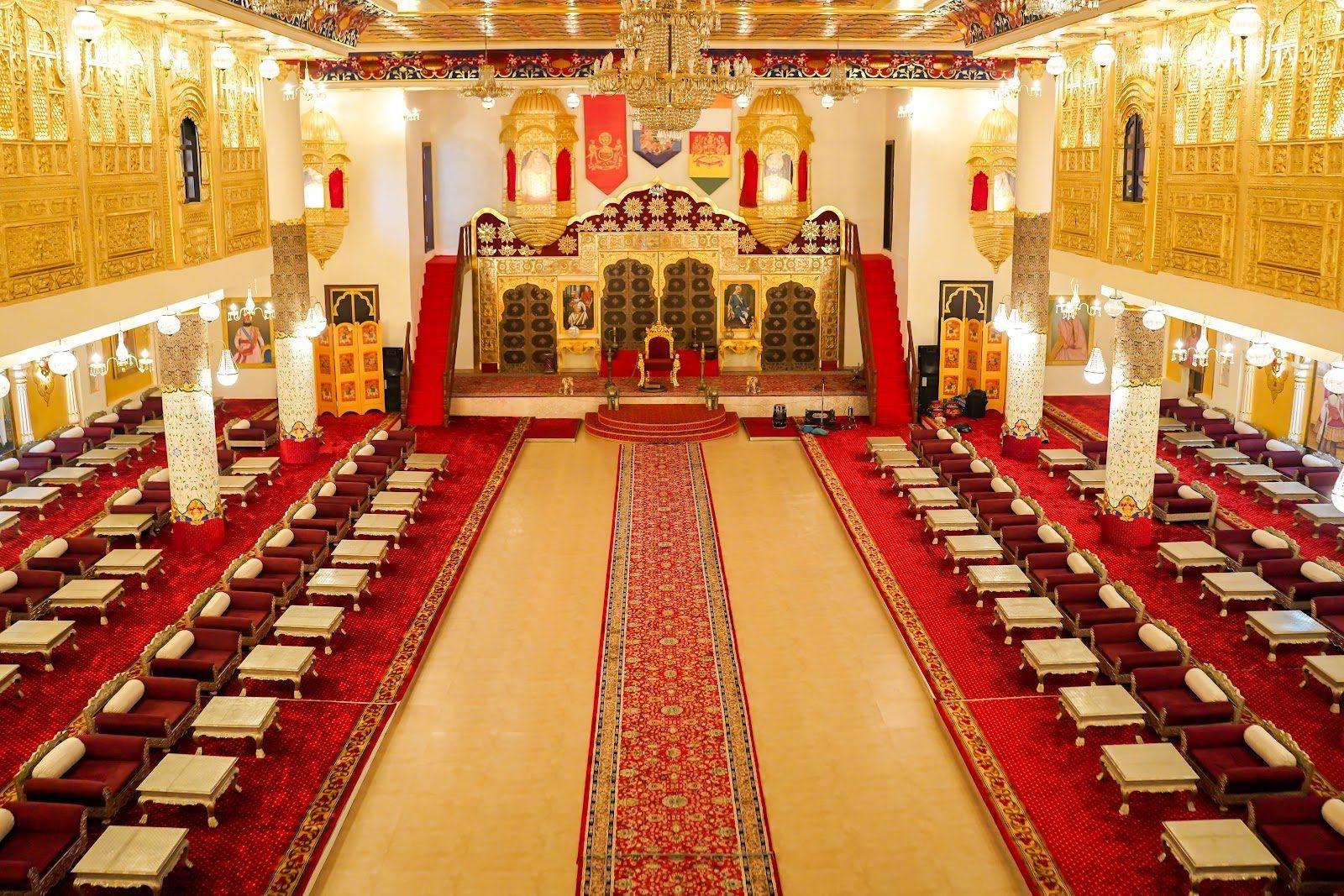 The golden Swarn Mahal darbar hall