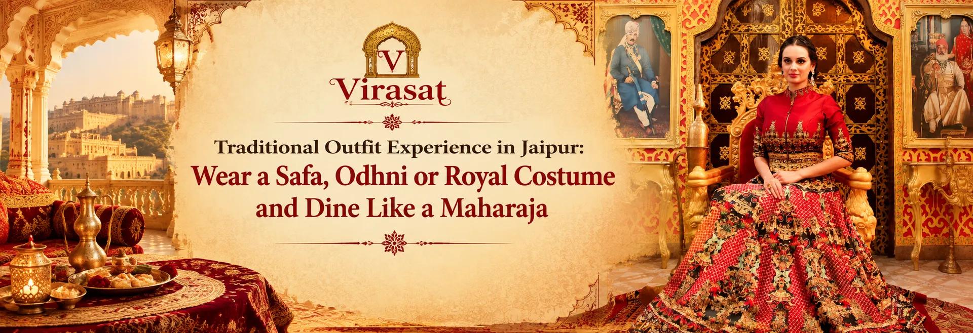 Traditional Outfit Experience in Jaipur: Wear a Safa, Odhni or Royal Costume and Dine Like a Maharaja