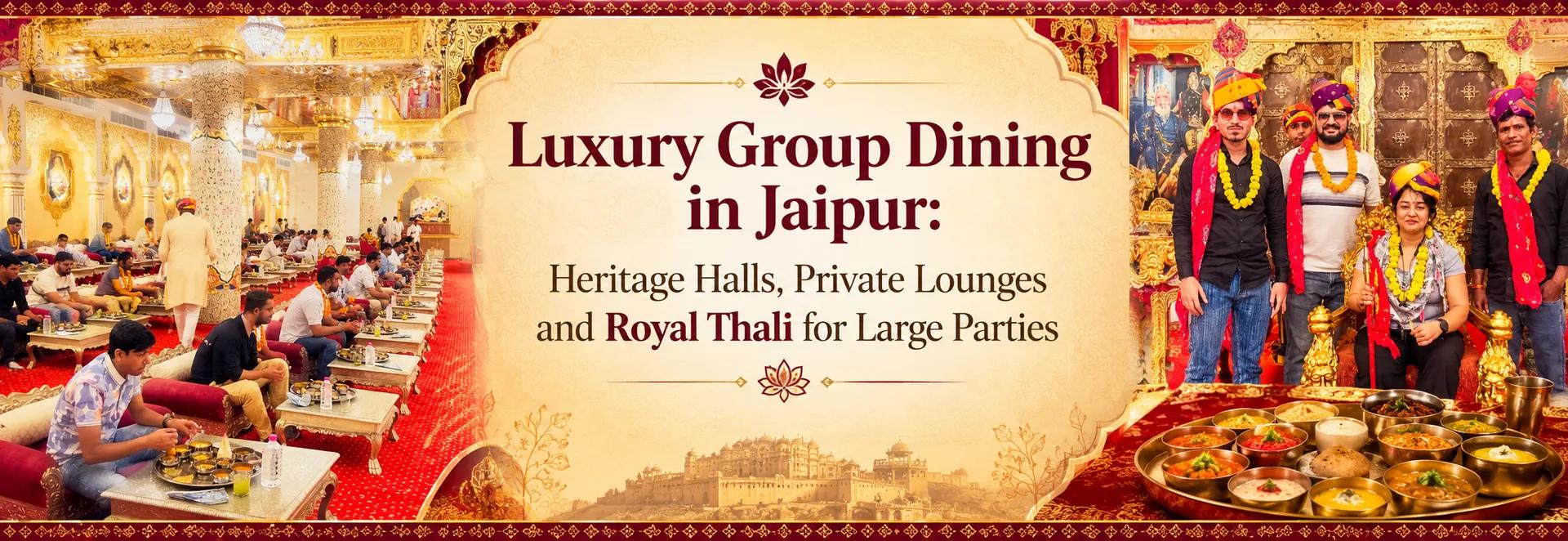 Luxury Group Dining in Jaipur: Heritage Halls, Private Lounges and Royal Thali for Large Parties